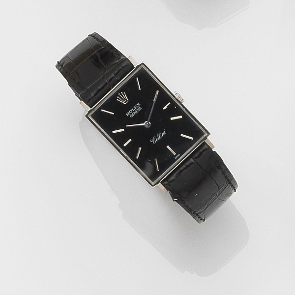 Rolex. An 18ct white gold manual wind wristwatch