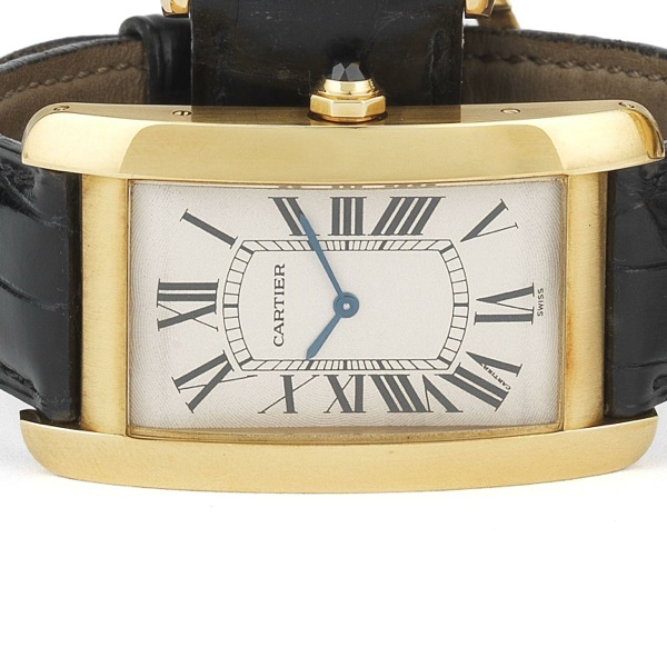 Cartier. An 18ct gold manual wind wristwatch