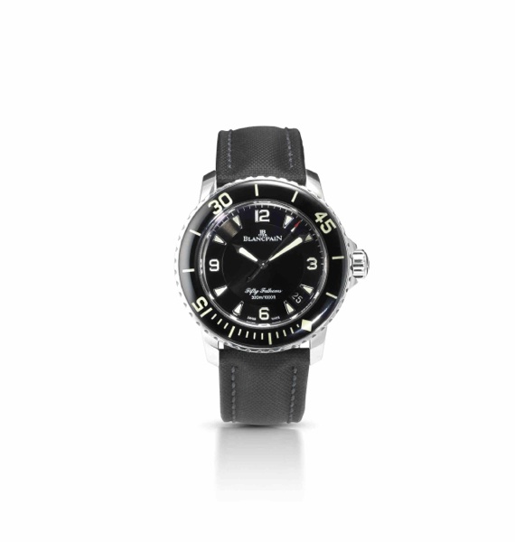 Blancpain. A fine stainless steel diver's calendar automatic wristwatch