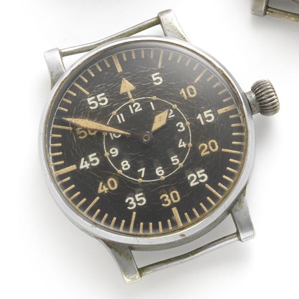 Wempe. A manual wind German military issue observation wristwatch
