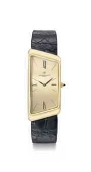 Vacheron Constantin. A fine and elegant 18K gold asymmetrical curved wristwatch