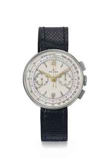 Rolex. A fine and rare stainless steel chronograph wristwatch with hidden lugs