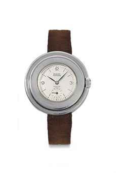 Rolex. An unusual stainless steel wristwatch with enlarged stepped bezel