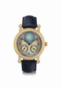 Christiaan Van Der Klaauw. A Fine 18k Pink Gold Automatic Planetarium Calendar Wristwatch