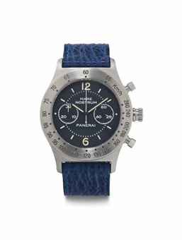 Panerai. A Rare and Large Stainless Steel Chronograph Wristwatch