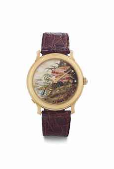 Vacheron Constantin. A Fine Limited Edition 18k Gold Automatic Wristwatch with Cloisonné Enamel Dial