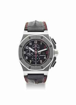 AUDEMARS PIGUET. A STAINLESS STEEL LIMITED EDITION AUTOMATIC CHRONOGRAPH WRISTWATCH WITH DATE