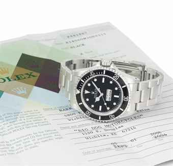 Rolex. A rare stainless steel automatic wristwatch with sweep centre seconds and bracelet