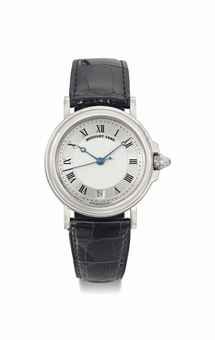 Breguet. An 18k white gold automatic wristwatch with sweep centre seconds and date