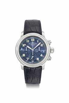 Blancpain. An 18K white gold limited edition automatic flyback chronograph wristwatch with date