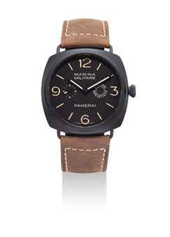 PANERAI. A FINE AND RARE COMPOSITE LIMITED EDITION CUSHION-SHAPED 8-DAY POWER RESERVE WRISTWATCH