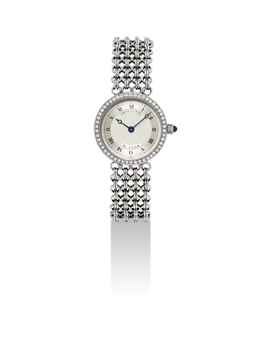 BREGUET. A LADY'S FINE 18K WHITE GOLD AND DIAMOND-SET BRACELET WATCH