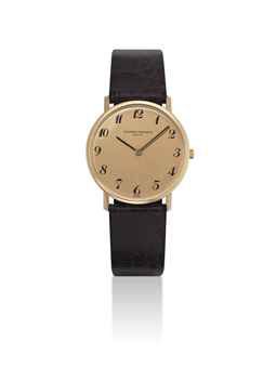 VACHERON CONSTANTIN. AN 18K GOLD WRISTWATCH WITH BREGUET NUMERALS