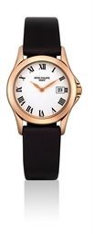 PATEK PHILIPPE. A LADY'S FINE 18K PINK GOLD WRISTWATCH WITH DATE