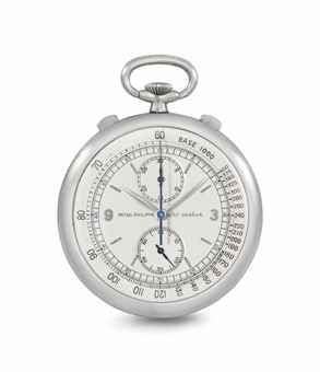 Patek Philippe. A very rare and attractive stainless steel openface chronograph keyless lever watch