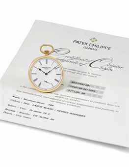 Patek Philippe. A very fine and unique 18K gold and enamel openface keyless lever watch with enamel miniature Seated Harlequin (Portrait of the Painter Jacinto Salvado) after Pablo Picasso by G. Menni, with original certificate