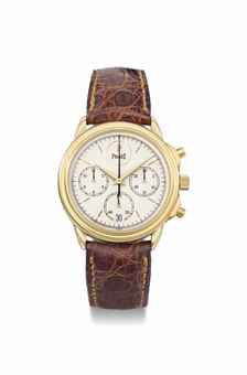 Piaget. A fine 18K gold automatic chronograph wristwatch with date