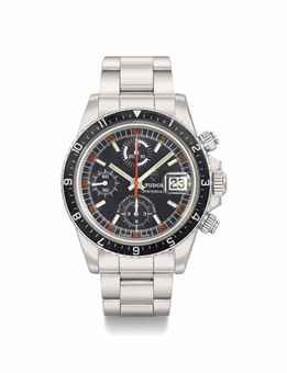 Tudor. An unusual stainless steel automatic chronograph wristwatch with date and bracelet