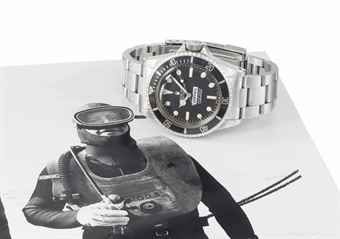 Rolex, made for Comex. A very rare stainless steel automatic wristwatch with sweep centre seconds, gas escape valve, hack feature, maxi dial and bracelet, Cx Pro depth gauge, knife, sheath, wetsuit, mask, flippers, bag, personal log book and various docum