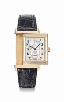 Jaeger-LeCoultre. A fine 18K pink gold limited edition Reverso wristwatch with power reserve and date