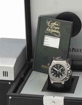 Audemars Piguet. A Limited Edition Oversized Titanium Automatic Chronograph Wristwatch With Date