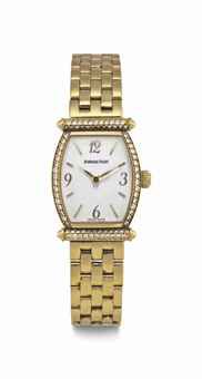 Audemars Piguet. An Attractive 18k Gold and Diamond-Set Bracelet Wristwatch