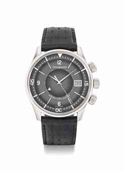 Jaeger-LeCoultre. A fine and extremely rare platinum limited edition automatic wristwatch with sweep centre seconds, date, alarm, Guarantee and box
