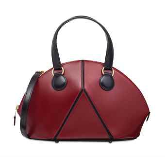 A ROUGE H & BLACK CALF BOX LEATHER BI-COLOR ÎLE DE BOO WITH GOLD HARDWARE