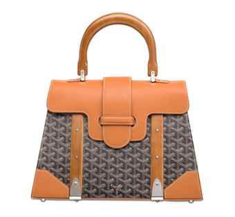 A BROWN CHEVRON MONOGRAM SAIGON GM WITH SILVER HARDWARE