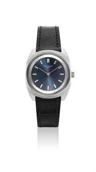 PATEK PHILIPPE. A STAINLESS STEEL TONNEAU-SHAPED WRISTWATCH