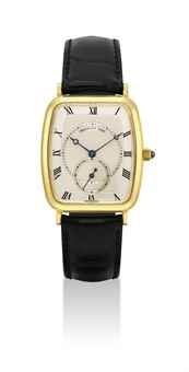 BREGUET. AN 18K GOLD RECTANGULAR WRISTWATCH