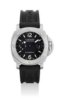 PANERAI. A STAINLESS STEEL SPECIAL EDITION CUSHION-SHAPED AUTOMATIC WRISTWATCH WITH DATE, MADE TO COMMEMORATE MIKE HORN ’ S EXPEDITION TO THE ARCTIC CIRCLE