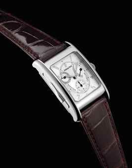 AUDEMARS PIGUET. A FINE AND RARE PLATINUM LIMITED EDITION RECTANGULAR CARILLON MINUTE REPEATING WRISTWATCH WITH POWER RESERVE