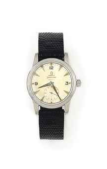 A STAINLESS STEEL 'SEAMASTER' AUTOMATIC WRISTWATCH, BY OMEGA