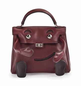A ROUGE H SWIFT LEATHER QUELLE IDOLE KELLY DOLL BAG