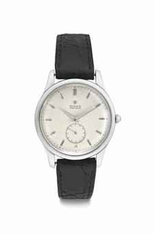 Rolex. A Fine, Rare and Large Stainless Steel Wristwatch