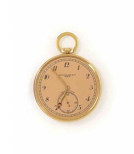 A GOLD OPEN FACE POCKET WATCH, BY PATEK PHILIPPE REF. 625