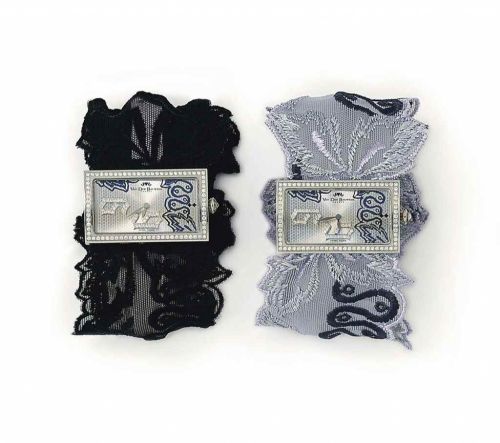 TWO STAINLESS STEEL, DIAMOND-SET 'LACE' QUARTZ WRISTWATCHES, BY VAN DER BAUWEDE