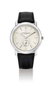 VACHERON CONSTANTIN. A FINE 18K WHITE GOLD WRISTWATCH