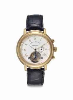 Audemars Piguet. A Fine 18k Gold Tourbillon Chronograph Wristwatch