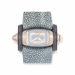 THREE DIAMOND-SET STAINLESS STEEL QUARTZ WRISTWATCHES, BY ROBERGÉ, MAJESTY AND DELACOUR