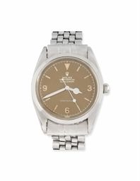 A STAINLESS STEEL 'OYSTER PERPETUAL EXPLORER' AUTOMATIC WRISTWATCH, BY ROLEX, REF. 5504