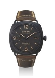 PANERAI. A COMPOSITE AUTOMATIC CUSHION-SHAPED WRISTWATCH WITH DATE