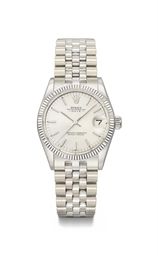 Rolex. A fine 18K white gold lady’s automatic wristwatch with sweep centre seconds, date and bracelet