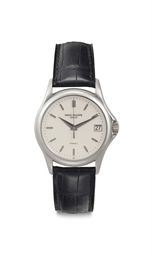 Patek Philippe. A Fine 18k White Gold Automatic Wristwatch with Date and Center Seconds