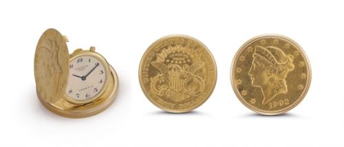 Patek Philippe. An 18k Gold Coin Watch