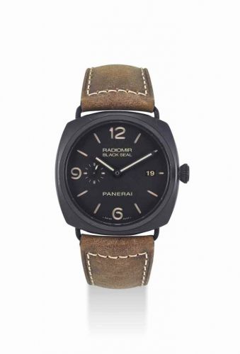 PANERAI. A COMPOSITE AUTOMATIC CUSHION-SHAPED WRISTWATCH WITH DATE