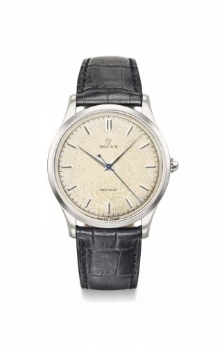 Rolex. A very fine and large stainless steel wristwatch with centre seconds