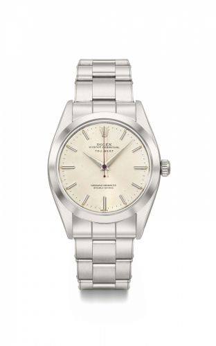 Rolex. A fine and rare stainless steel automatic wristwatch with dead-beat jump centre seconds and bracelet
