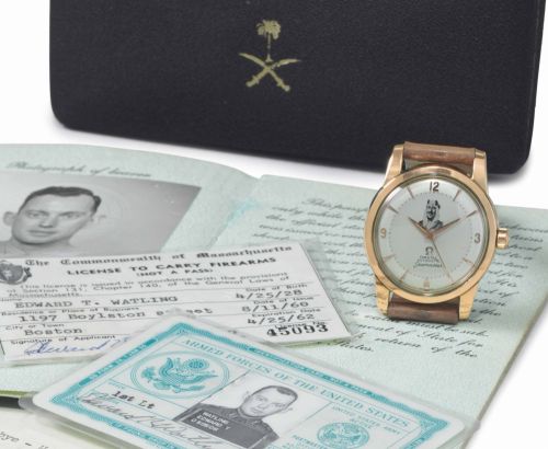 Omega. A Fine 14k Gold and Stainless Steel Automatic Wristwatch